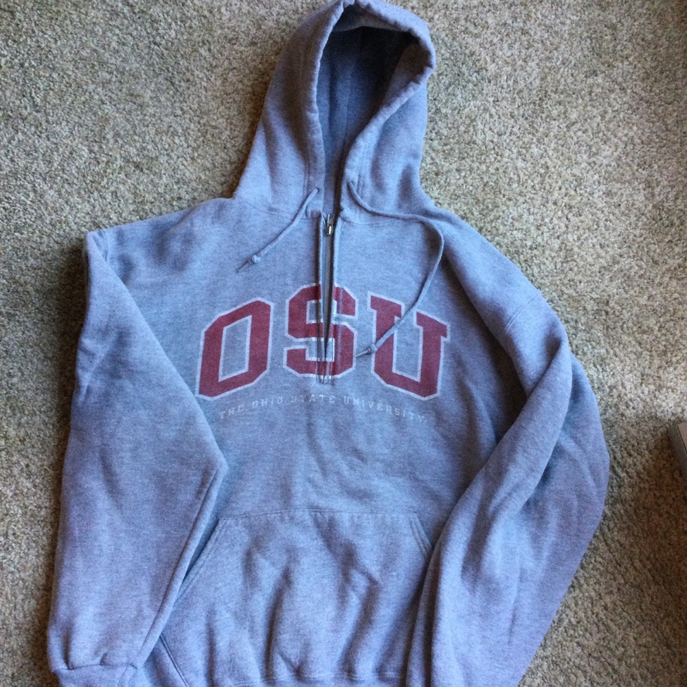 Ohio State hooded sweatshirt.